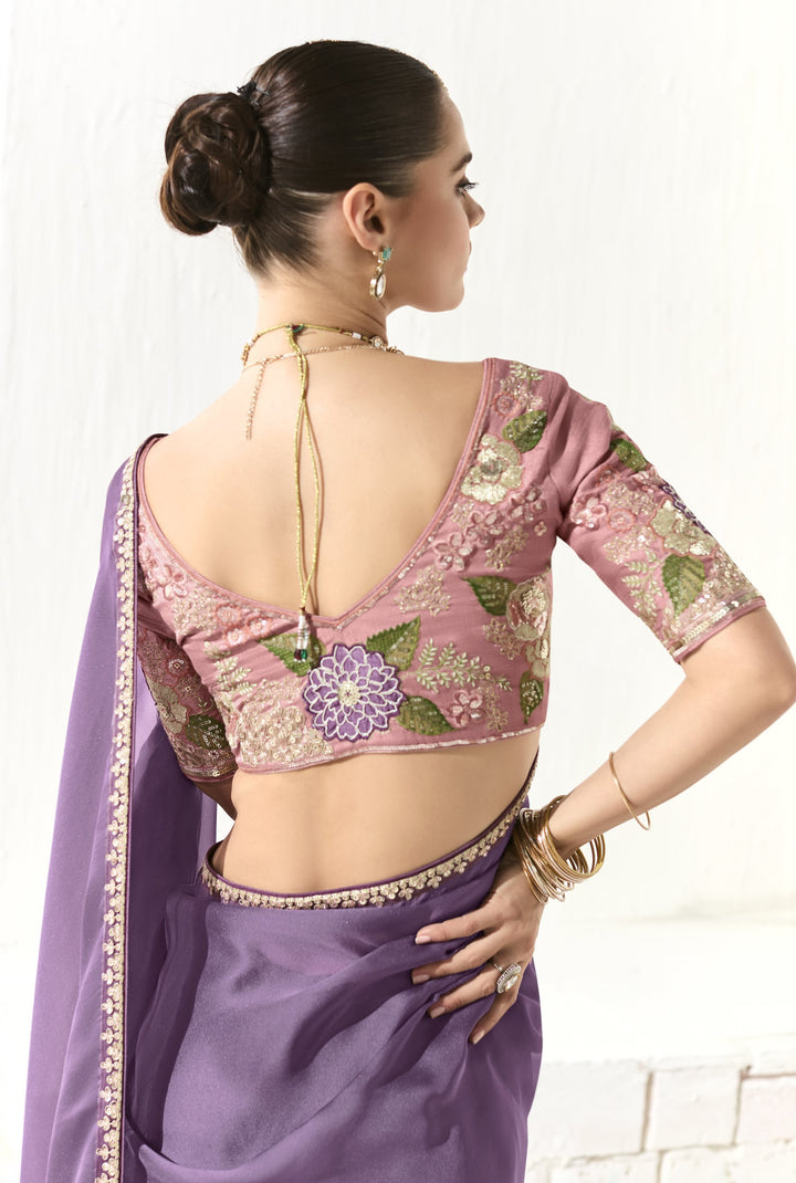 marriage partywear indian sari with choli