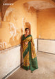 Ikkat Printed Tussar Silk Saree