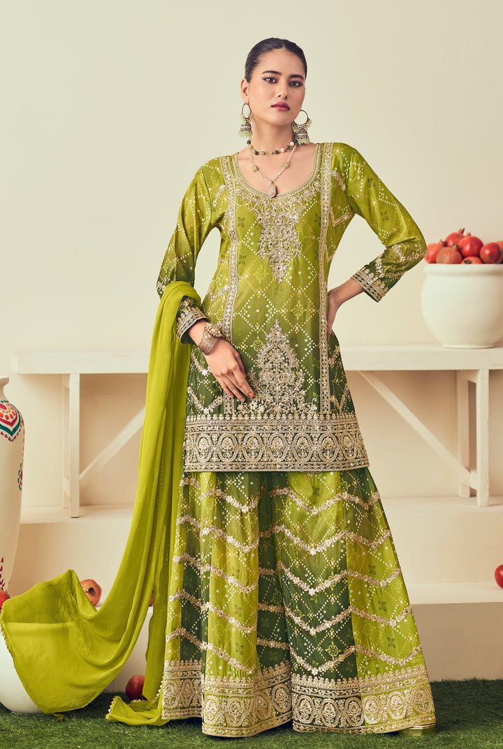 celebrity wear fusion palazzo suit