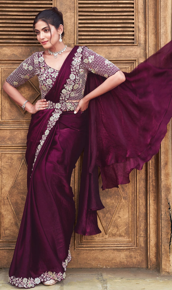 resort partywear one minute sari with belt