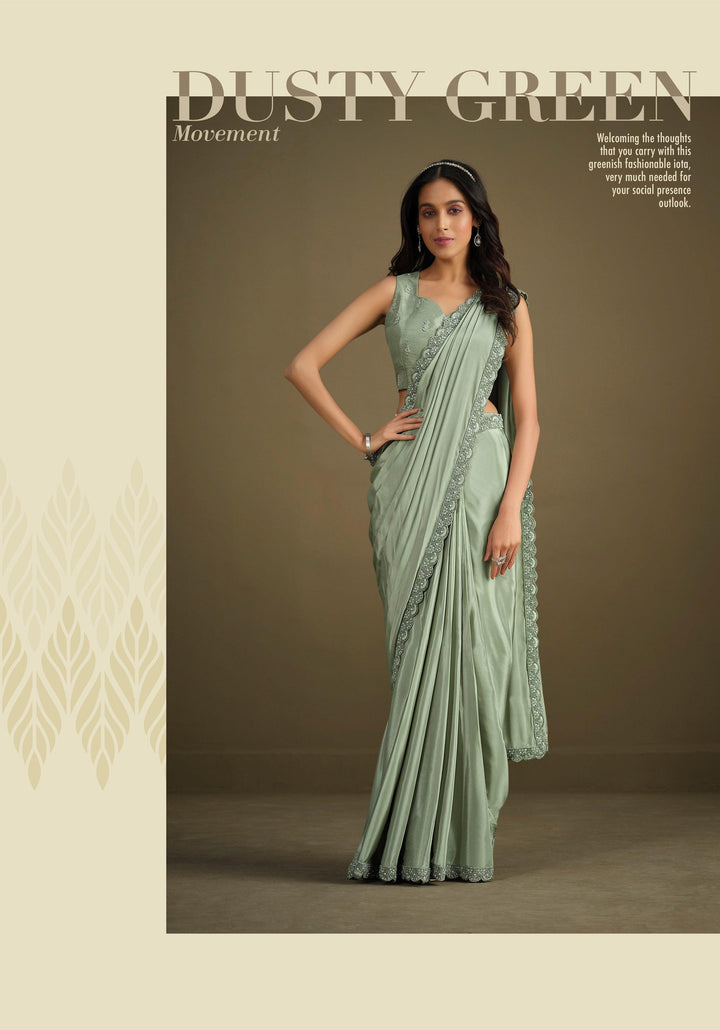 Cocktail Partywear Fusion Saree with Jacket - Fashion Nation