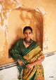 Ikkat Printed Tussar Silk Saree