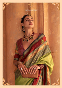 Mehendi Wear Kanjivaram Silk Saree
