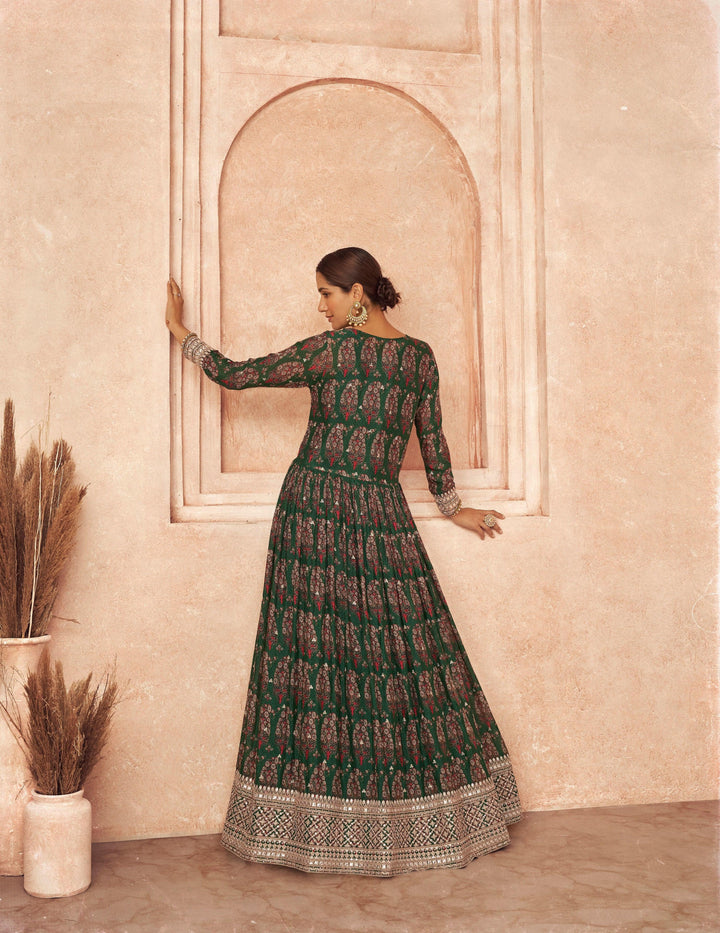 Mehendi Wear Floor Length Anarkali - Fashion Nation