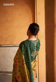 Ikkat Printed Tussar Silk Saree