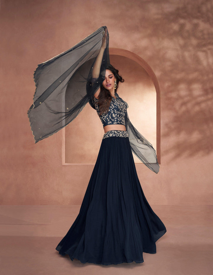 Party Wear Indo Western Skirt & Top Set - Fashion Nation