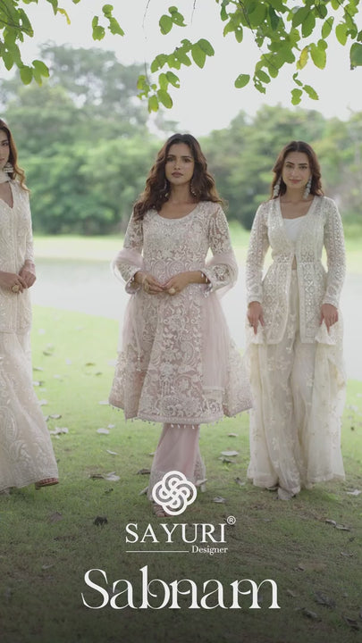 partywear indian dress video by sayuri designer catalogue sabnam