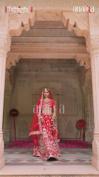 video of wedding wear lehenga choli by anaara tathastu