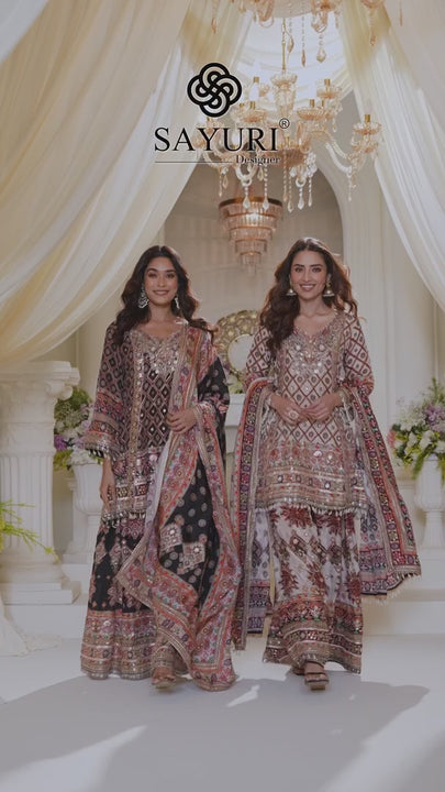readymade cocktail partywear by sayuri designer catalogue fatima
