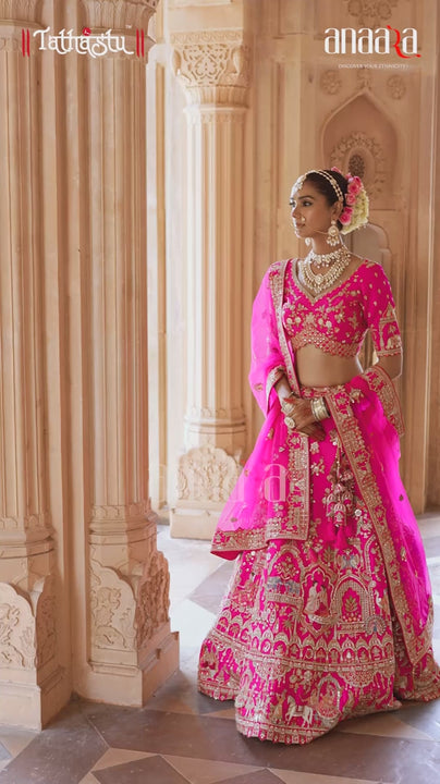 video of wedding wear lehenga choli by anaara tathastu
