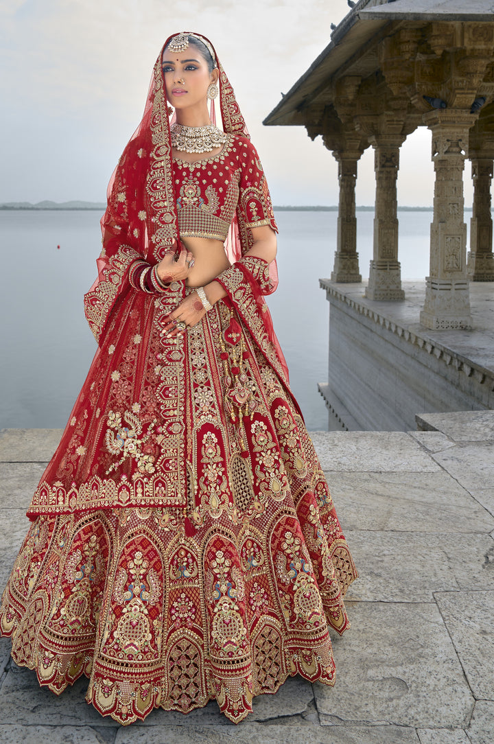 indian bridal wear in red