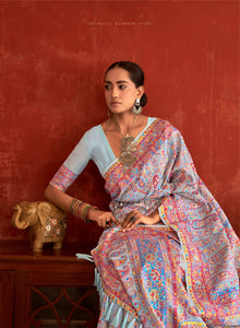 Roka Functions Wear Kashmir Pashmina Saree