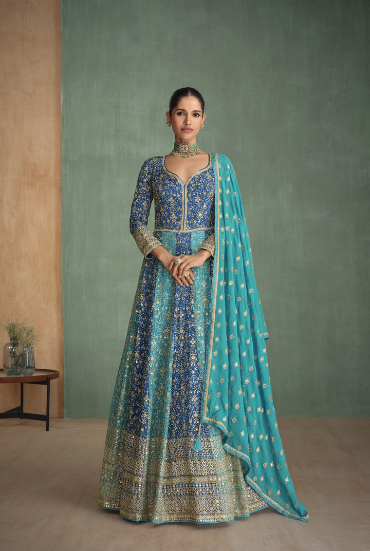 indian shaadi wear ethnic anarkali gown