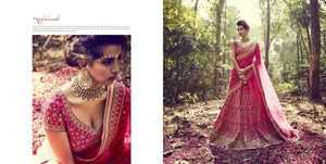 Designer Nakkashi Bridal NAK10010 Pink Net Silk Lehenga Choli - Fashion Nation
