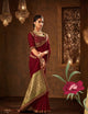 Designer Superb IW10216 Burgundy Banarasi Raw Silk Saree - Fashion Nation