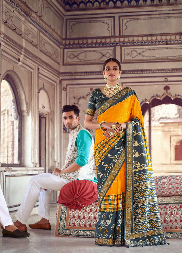 Haldi Function Wear Designer Traditional Saree - Fashion Nation