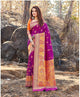 Festive Purple Weaving Silk Pretty Saree with Blouse by Fashion Nation