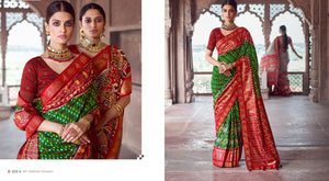 Mehndi Special Designer Patola Saree for Online Sales by Fashion Nation