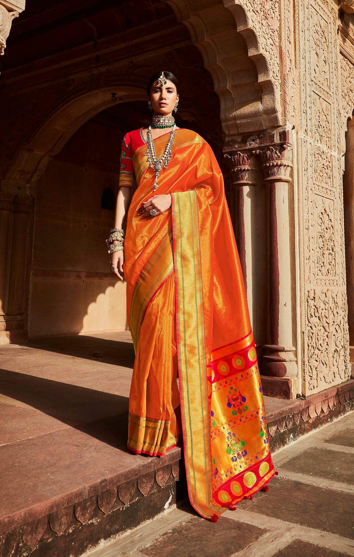 Reception Wear Traditional Silk Saree - Fashion Nation