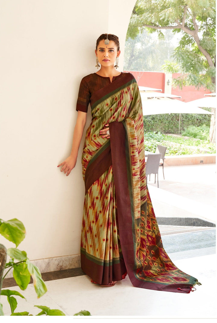 Casual Functions Wear Pochampally Silk Saree - Fashion Nation