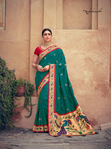 Sangeet Special Paithani Silk Saree by Fashion Nation