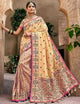 Ethnic MN4412 Wedding Beige Multicoloured Benarasi Silk Saree - Fashion Nation