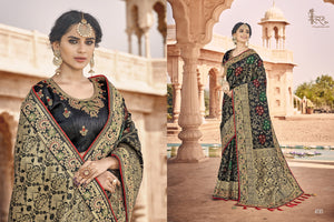 Party Wear Weaving Stylish Saree with Blouse for Online Sales by Fashion Nation