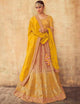 Delighful KIM5007 Kimora Beige Yellow Jacquard Silk Lehenga Choli - Fashion Nation