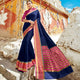 Bright LS54472 Designer Pink Blue Weaving Cotton Silk Saree - Fashion Nation