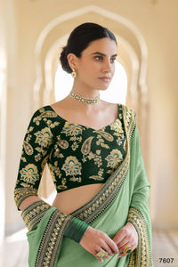 Sangeet Party Wear Organza Designer Saree by Fashion Nation