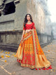 Bright ROY90663 Designer Shaded Orange Yellow Silk Lehenga Choli - Fashion Nation