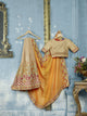 Festive ADA512 Partywear Beige Yellow Linen Silk Georgette Saree - Fashion Nation
