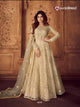 Dainty ASH8245 Indo Western Off-White Net Silk Floor Length Anarkali Gown - Fashion Nation