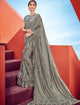 Impressive CR41010 Cocktail Wear Grey Silk Lycra Ruffles Saree - Fashion Nation