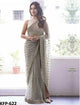 Anu Emmanuel KF3741 Bollywood Inspired Grey Net Silk Saree - Fashion Nation
