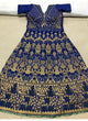 Designer Indo Western KF3759 Bollywood Inspired Blue Silk Gown - Fashion Nation
