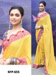 Deepika Padukone KF3882 Bollywood Inspired Yellow Georgette Saree - Fashion Nation