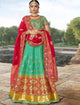 Bridal MAI12001 Designer Aqua Banarasi Jacquard Silk Lehenga Choli - Fashion Nation