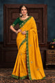 Festival Special Yellow Silk Traditional Saree with Blouse