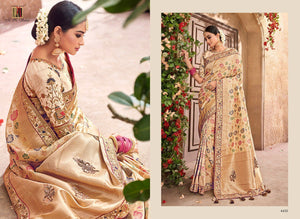 Wedding Special MN4402 Royal Beige Benarasi Silk Saree - Fashion Nation