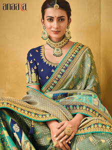 Evening Party Wear Silk Woven Saree