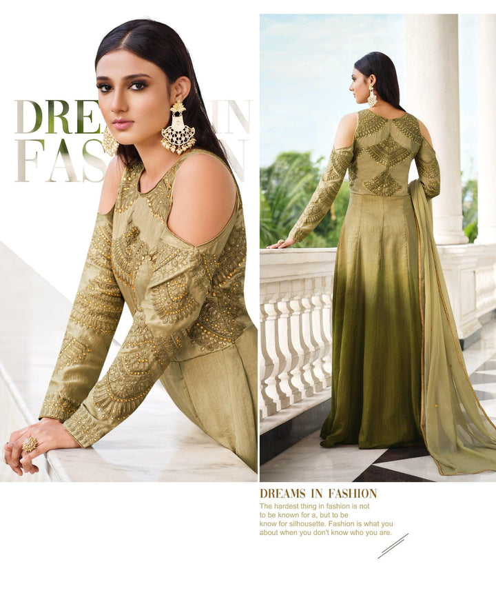 Indo Western Designer Floor Length Dress - Fashion Nation