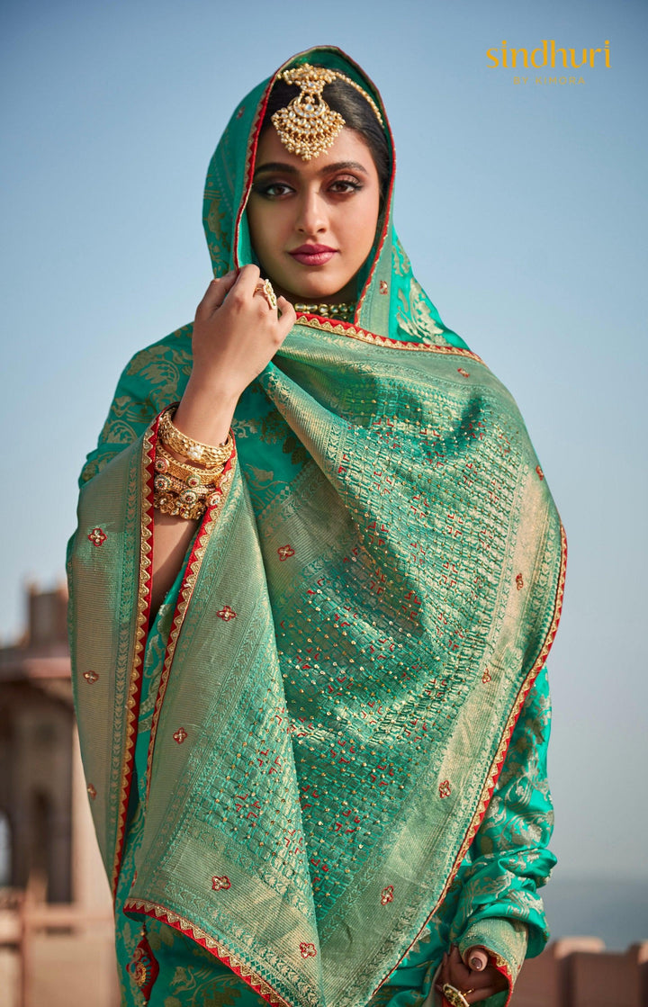 Engagement Wear Designer Silk Saree - Fashion Nation