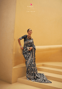 Evening Wear Chikankari Lucknavi Embroidered Sari