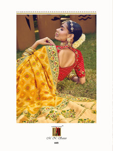 Haldi Wear Bandhej Saree