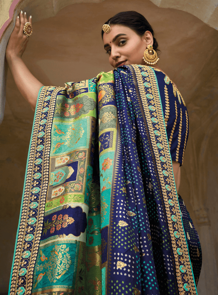 Evening Party Wear Silk Woven Saree - Fashion Nation