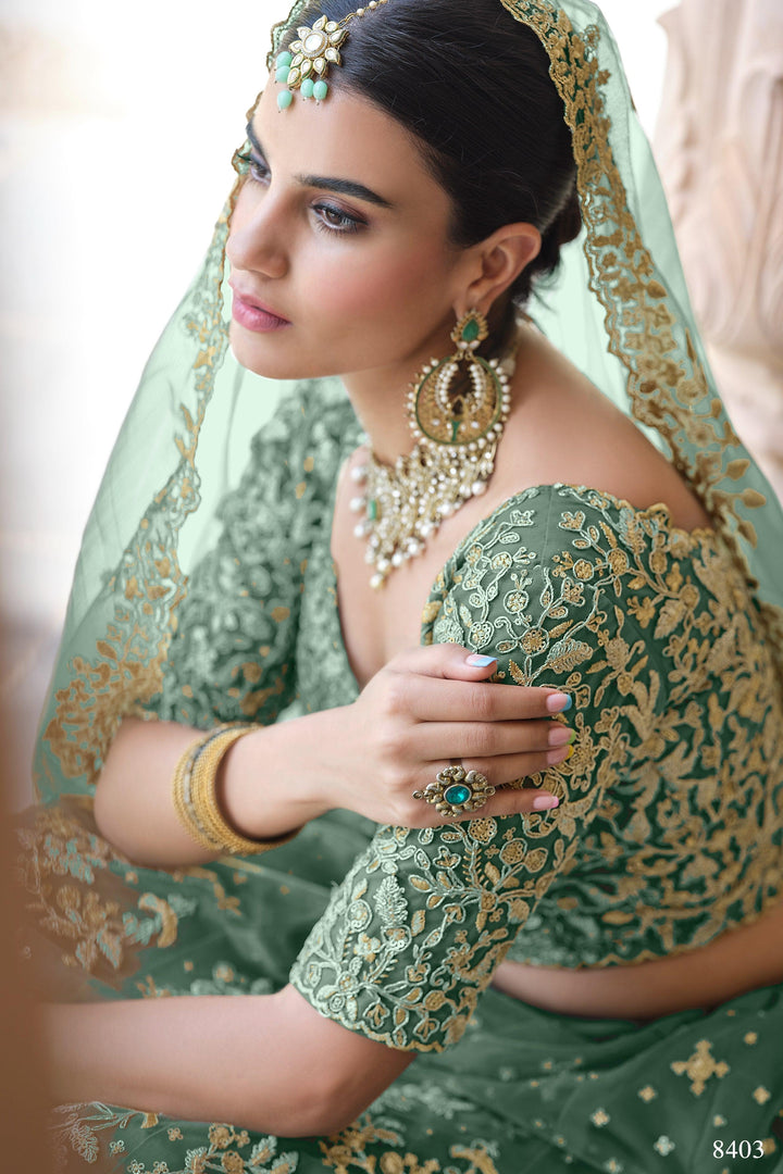 Wedding Wear Designer Lehenga Dupatta - Fashion Nation