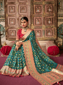 Traditional Wear Silk Bandhej Saree