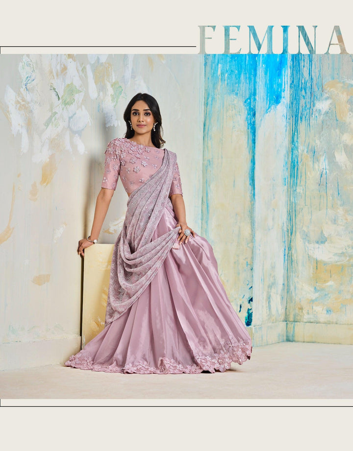 Afternoon Party Ready To Wear 3D Saree - Fashion Nation