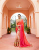 Colourful ARD4115 Latest Shaded Pink Peach Multicoloured Silk Saree - Fashion Nation